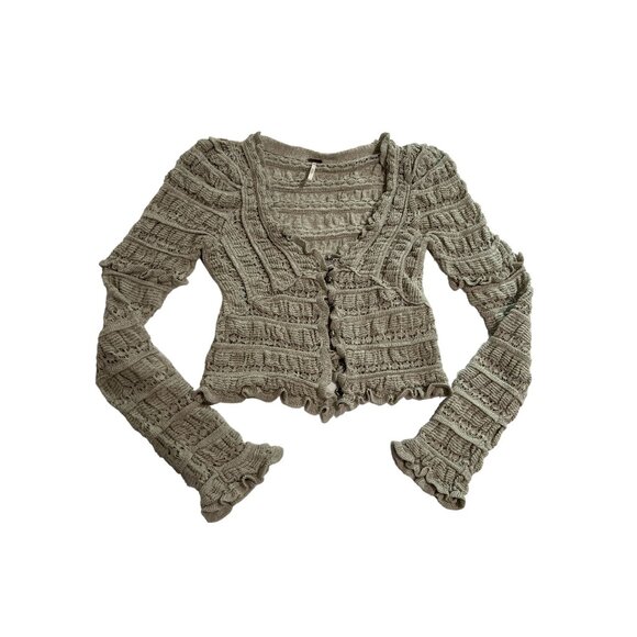 Free People Sweaters - Free People Wild Roses Cardi in Cream
